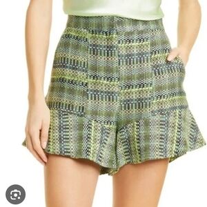 Cinq a SeptBox-Weave Lexie Shorts Green 2